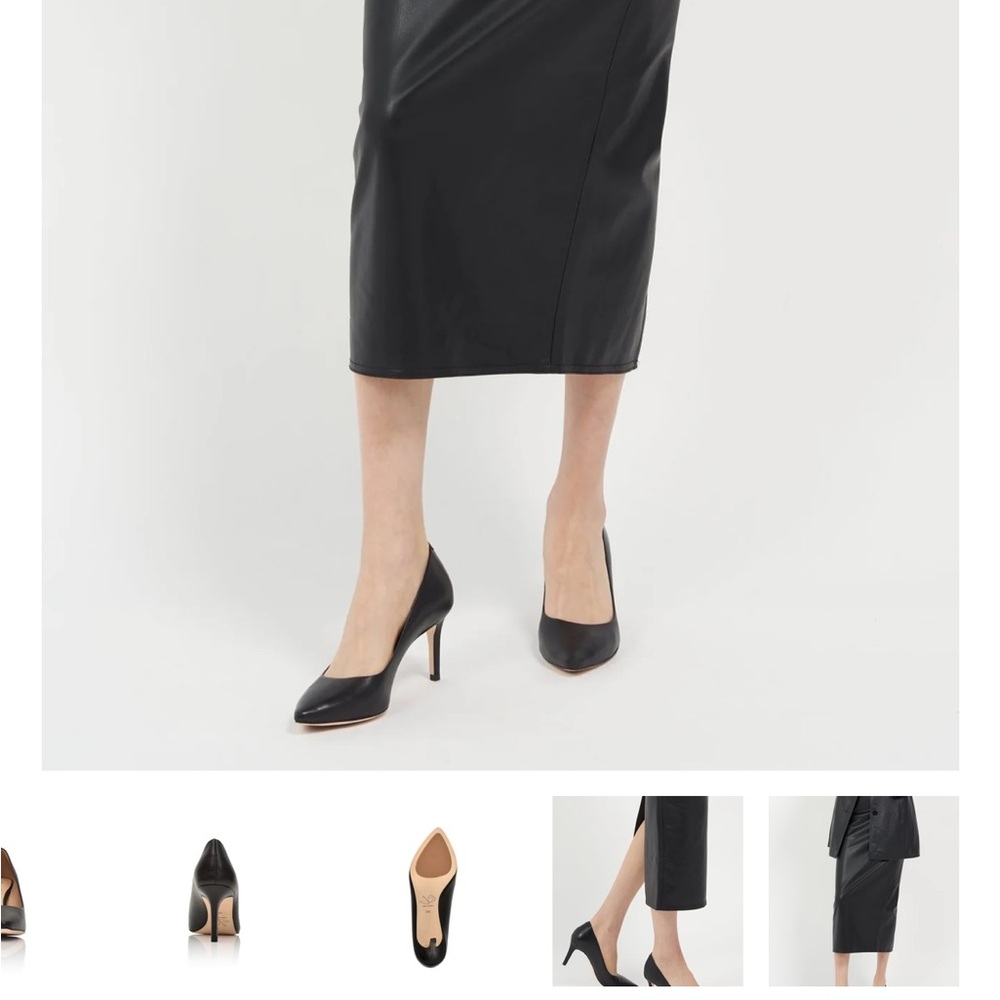 Size 8 Joan Oloff Classic Black Heels Pumps Deborah Black Lux Nappa Made Brazil - Picture 16 of 16